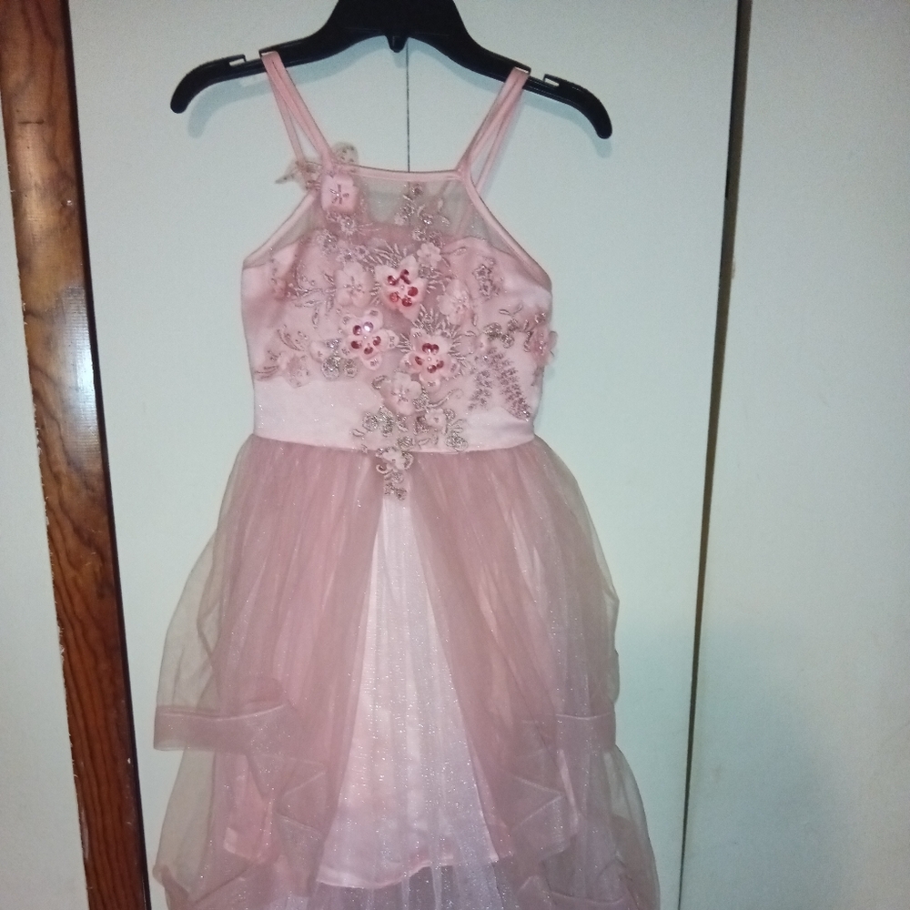 Bonnie Jean Pink Floral Formal Dress